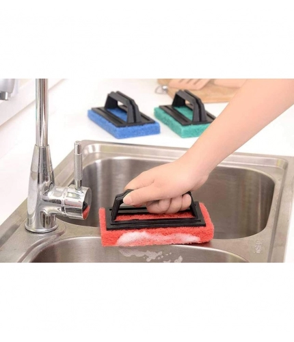 Pack Of_2 Tile Cleaning Multipurpose Scrubber Brush with Handle (Assorted)