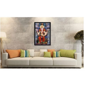 Generic Ganesh Photo with Synthetic Photo Frame (Multicolor)