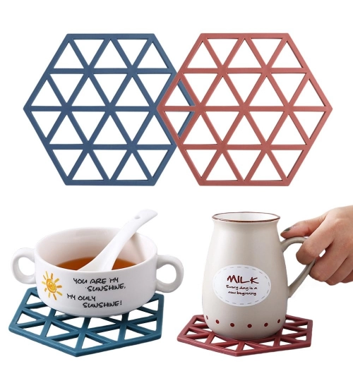 Pack Of_3 Silicone Table Mats Heat Resistant (Assorted)