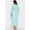 Women's Casual 3/4 th Sleeve Embroidery Rayon Kurti (Sky Blue) Women's Casual 3/4 th Sleeve Embroidery Rayon Kurti (Sky Blue)