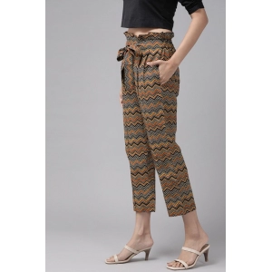 Generic Women's Casual Printed Cotton Trouser Pant (MultiColor)