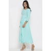 Women's Casual 3/4 th Sleeve Embroidery Rayon Kurti (Sky Blue) Women's Casual 3/4 th Sleeve Embroidery Rayon Kurti (Sky Blue)