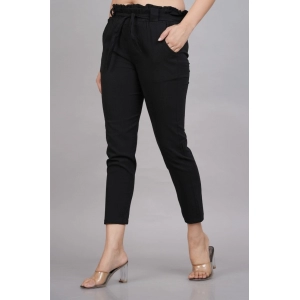 Generic Women's Casual Solid Lycra Trouser Pant (Black)