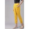 Dropship Women's Casual Checked Rayon Trouser Pant (Yellow)
