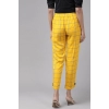 Dropship Women's Casual Checked Rayon Trouser Pant (Yellow)