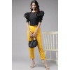 Dropship Women's Casual Checked Rayon Trouser Pant (Yellow)