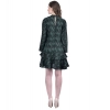 Dropship Women's Cotton Blend Floral Full Sleeves Dress (Green)