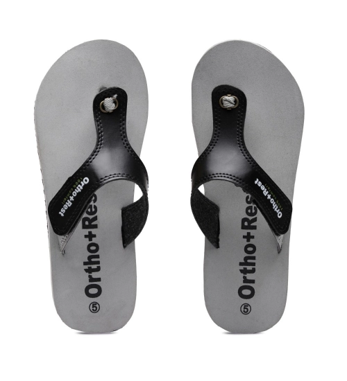 Unisex Rubber Comfortable Orthopedic Doctor Slipper and Flip Flops (Grey)
