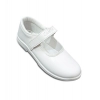 Dropship Girls Rexine Ox-Ankle Velcro Closure School Shoe (White)