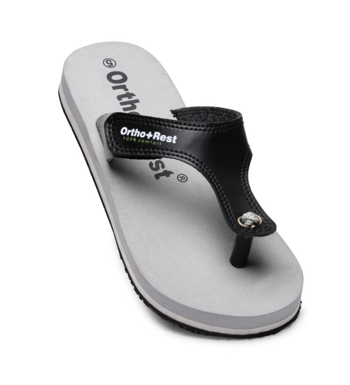 Unisex Rubber Comfortable Orthopedic Doctor Slipper and Flip Flops (Grey)