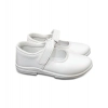 Dropship Girls Rexine Ox-Ankle Velcro Closure School Shoe (White)