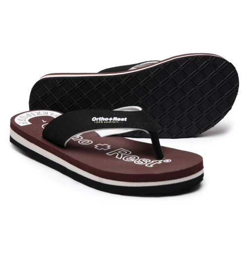 Unisex Rubber Comfortable Orthopedic Doctor Slipper and Flip Flops (Maroon)