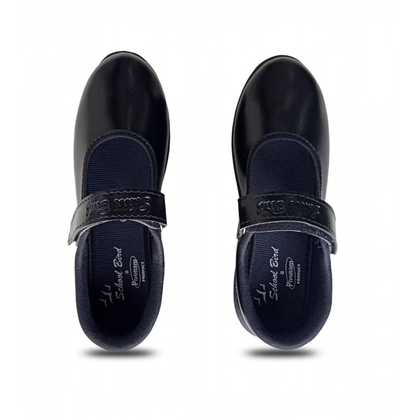 Dropship Girls Rexine Ox-Ankle Velcro Closure School Shoe (Black)