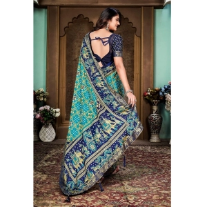 Generic Women's Soft Silk Printed Saree With Unstitched Blouse (Rama, 5-6 Mtrs)