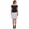 Dropship Women's Cotton Blend Solid Short Sleeves Dress (Black)