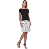 Dropship Women's Cotton Blend Solid Short Sleeves Dress (Black)