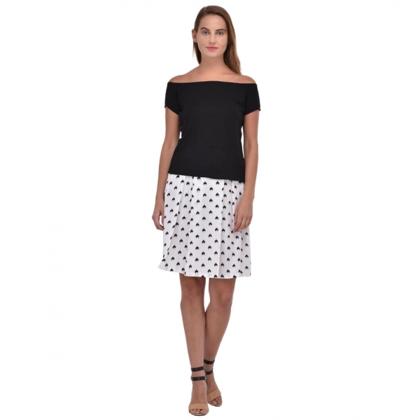 Dropship Women's Cotton Blend Solid Short Sleeves Dress (Black)