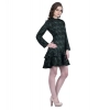 Dropship Women's Cotton Blend Floral Full Sleeves Dress (Green)