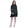 Dropship Women's Cotton Blend Floral Full Sleeves Dress (Green)