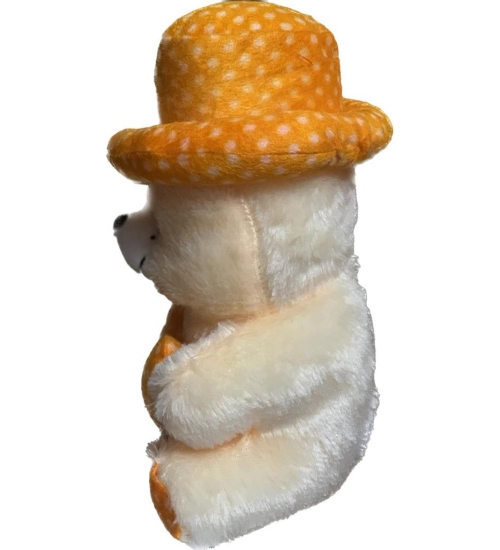 Cap Teddy Bear with Heart (Yellow)