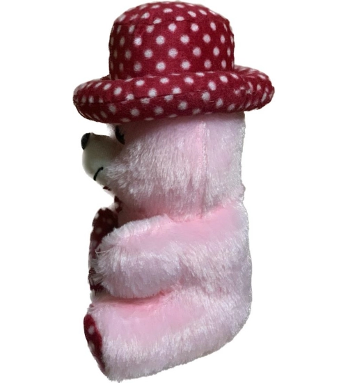 Cap Teddy Bear with Heart (Pink)
