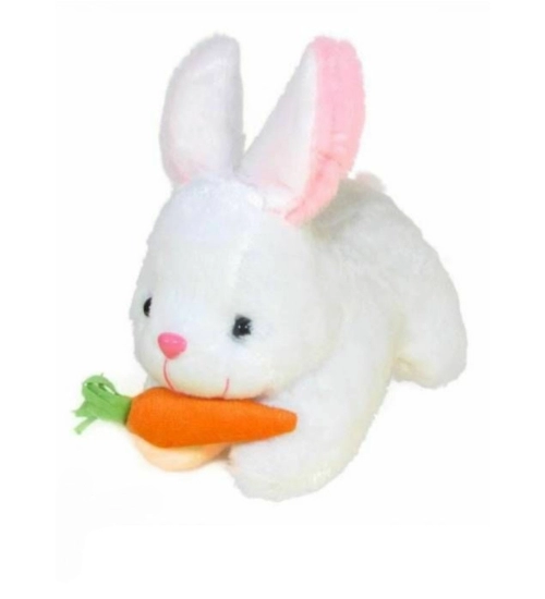 Rabbit with Carrot Lovable Toy (White)