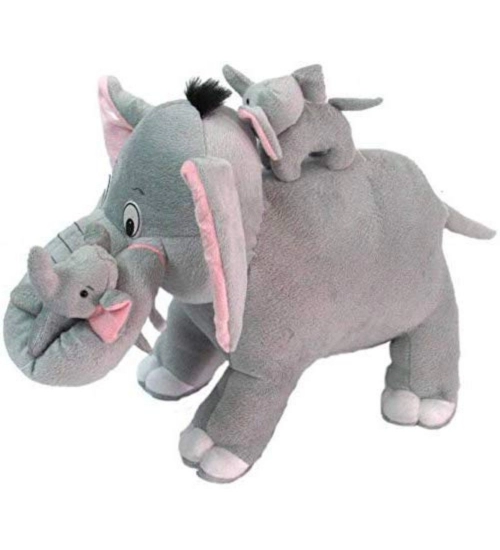 Elephant with Baby Toy (Grey)