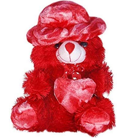 Teddy Bear with Heart and Cap (Red)