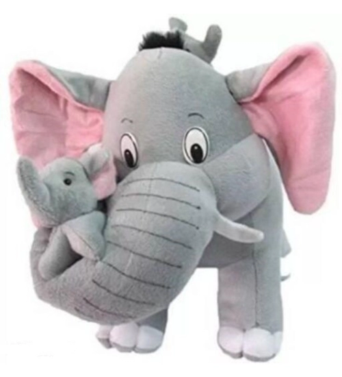 Elephant with Baby Toy (Grey)