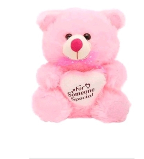 Pink Heart Teddy Bear (Pink)