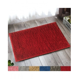 Generic Solid Polyester Bathmat (Red)