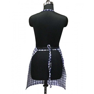 Generic Checked Cotton Apron Sets (Blue)