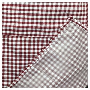 Generic Checked Cotton Aprons (Maroon)
