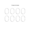 Dropship Waves Polyester Plain Shower Curtains with Plastic Eyelets (Dark Grey)