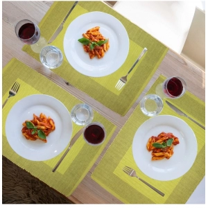 Generic Ribbed Cotton Place Mats Sets (Green)
