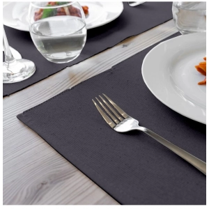 Generic Ribbed Cotton Place Mats Sets (Grey)