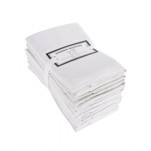 Generic Solid Cotton Napkins Sets (White)