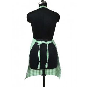 Generic Checked Cotton Aprons (Green)