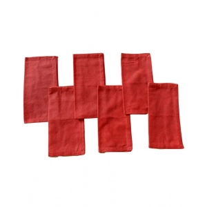 Generic Solid Cotton Napkins Sets (Dark Pink)