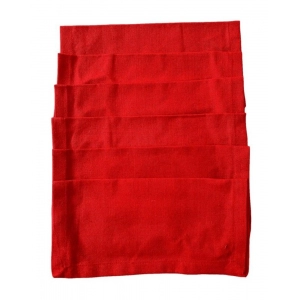 Generic Solid Cotton Napkins Sets (Red)