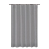 Dropship Waves Polyester Plain Shower Curtains with Plastic Eyelets (Dark Grey)