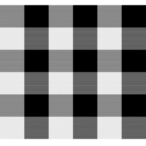 Generic Checked Cotton Place Mats Sets (Black & White)