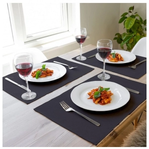 Generic Ribbed Cotton Place Mats Sets (Grey)