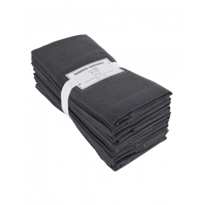 Generic Solid Cotton Napkins Sets (Steel Grey)
