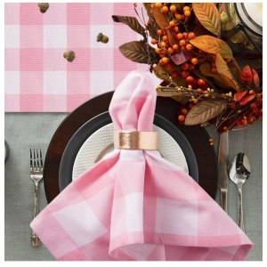 Generic Checked Cotton Table Runners (Baby Pink)