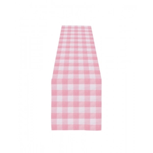 Generic Checked Cotton Table Runners (Baby Pink)