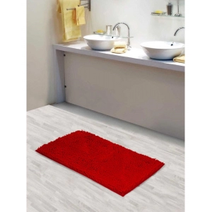 Generic Solid Polyester Bathmat (Red)