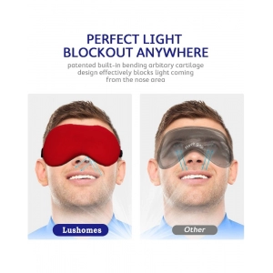 Generic Solid Lycra Foam Eyemasks (Red)