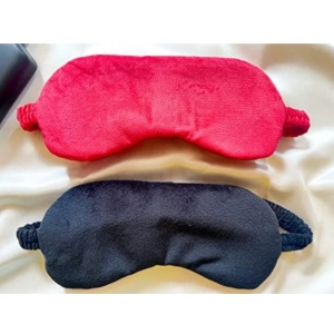 Generic Solid Velvet Eyemasks (Black & Red)