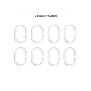 Generic Waves Polyester Plain Shower Curtains with Plastic Eyelets (Light Green)